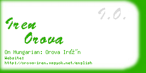 iren orova business card